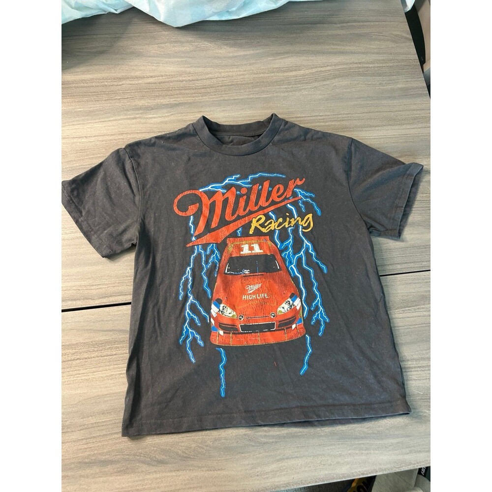 Men’s Grey Miller Racing Graphic Shirt Size M